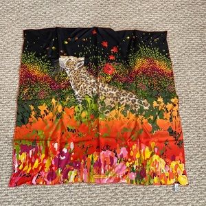 Ferragamo silk leopard scarf